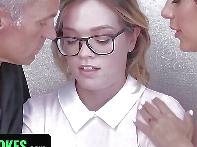 blonde FamilyStrokes - Thief Stepdaughter Katie Kush Gets Her Teen Pussy Disciplined By Stepdad And Stepmom cumshot hardcore